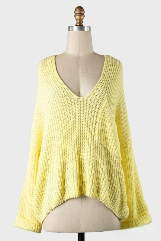 SUNNY DAYS V-NECK SWEATER