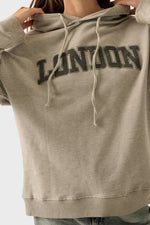 LONDON GRAPHIC HOODIE - HEATHER GREY