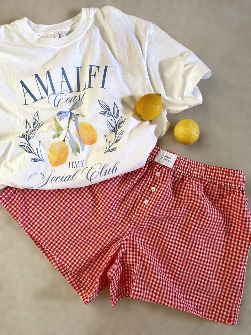 ON REPEAT GINGHAM BOXER SHORTS