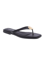 SUMMER ESCAPE SEASHELL SANDALS - BLACK
