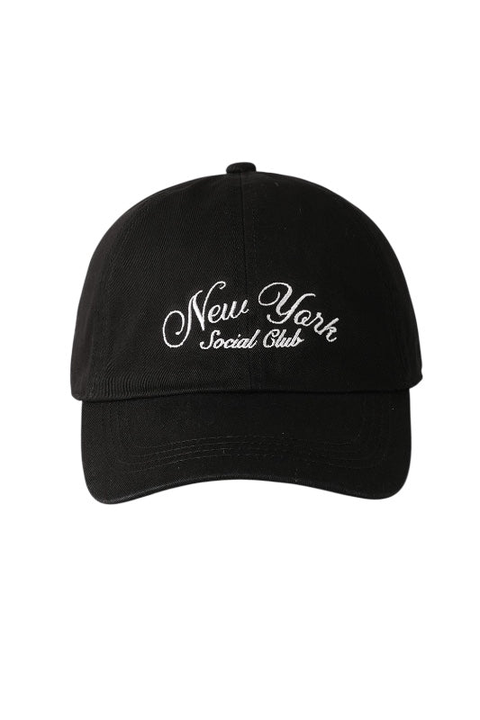 NEW YORK SOCIAL CLUB BASEBALL CAP - BLACK