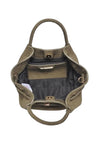 ALMOST PERFECT FAUX SUEDE MINI BAG - OLIVE