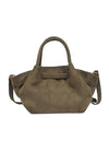 ALMOST PERFECT FAUX SUEDE MINI BAG - OLIVE