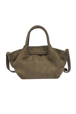 ALMOST PERFECT FAUX SUEDE MINI BAG - OLIVE