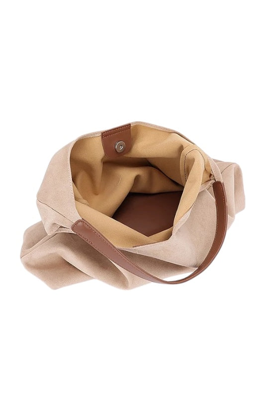 CAMPUS FAUX SUEDE 2-IN-1 SHOULDER BAG