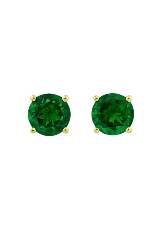 REGINA EMERALD STUD EARRINGS