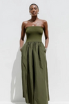 STORM POCKETED STRAPLESS MAXI DRESS