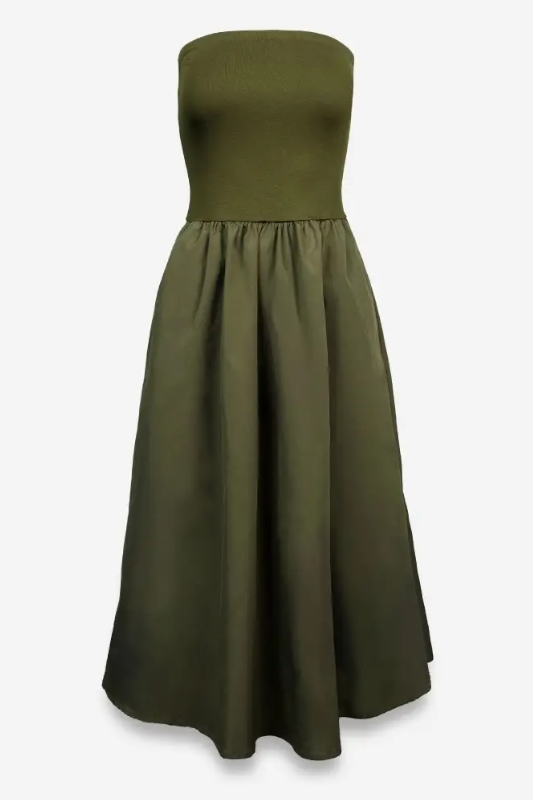 STORM POCKETED STRAPLESS MAXI DRESS