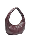 SEE YOU SOON LEATHER SHOULDER BAG - BURGUNDY