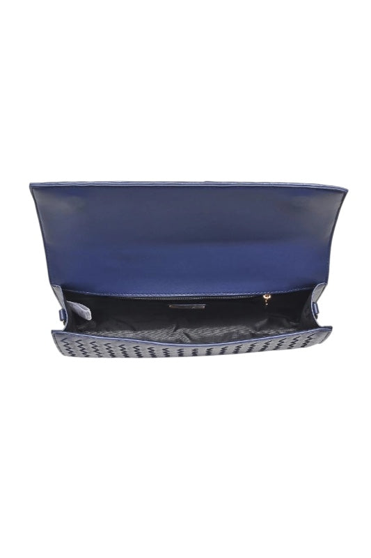 NEVER LET GO WOVEN BAG - NAVY