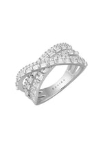 TWILIGHT CRISS CROSS PAVE RING