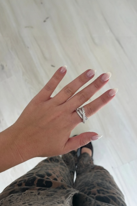 TWILIGHT CRISS CROSS PAVE RING