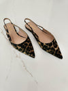 CARRIE LEOPARD SLINGBACK FLATS