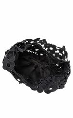 SANTORINI WOVEN FLORAL SHOULDER BAG