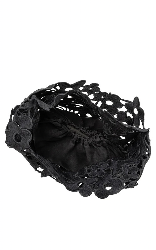 SANTORINI WOVEN FLORAL SHOULDER BAG