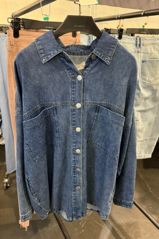 MADISON AVE DENIM BUTTON DOWN