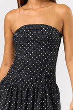PRESLEY POLKA DOT TUBE MAXI DRESS