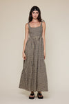 MIA CHECKERED MAXI DRESS