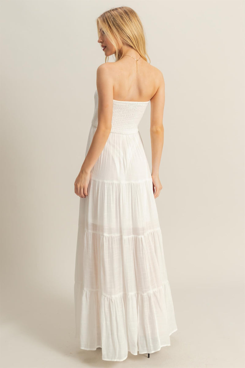 LOVE IS BLIND STRAPLESS MAXI DRESS - FINAL SALE