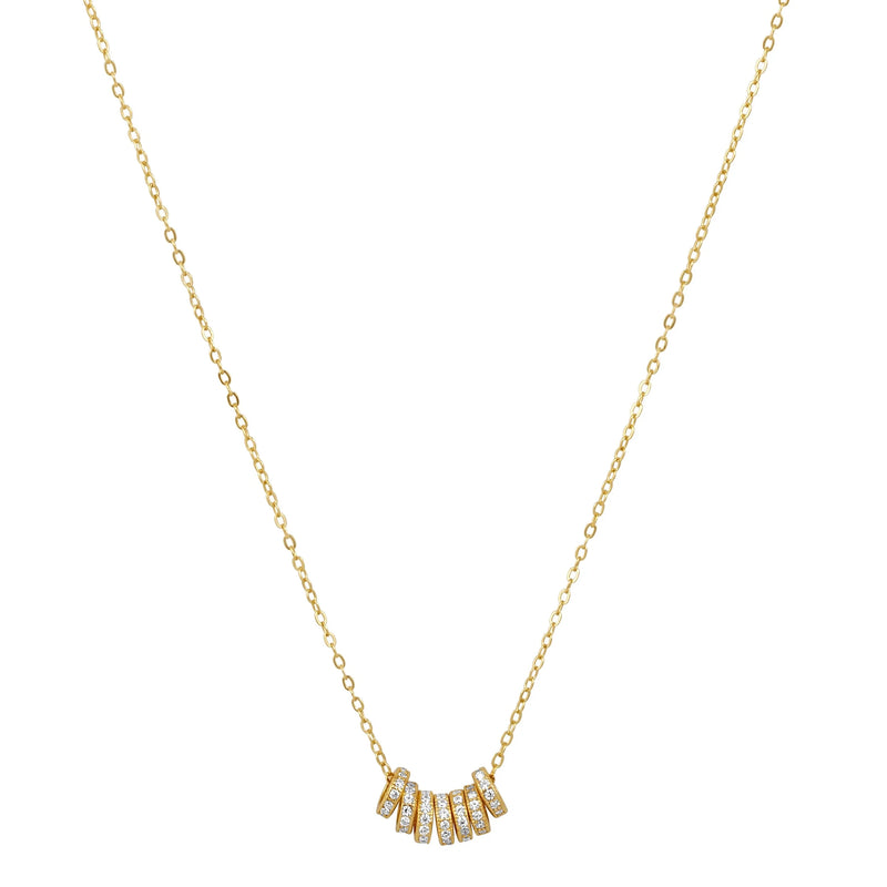 HIDDEN GEM MINI HOOPS NECKLACE